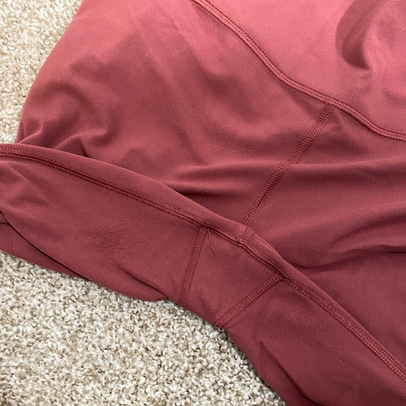 ATHLETA Aura Heel Tight Leggings Yoga Mesh Medium Brick Red - Picture 5 of 10